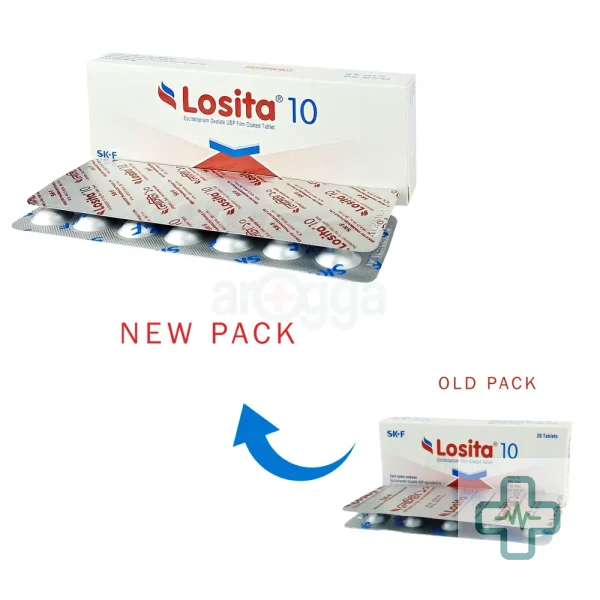 Losita 10 10 mg Tablet — Escitalopram