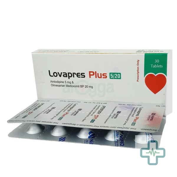 Lovapres Plus 5/20 5 mg + 20 mg Tablet — Amlodipine + Olmesartan Medoxomil