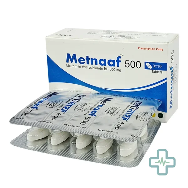 Metnaaf 500 500 mg Tablet — Metformin Hydrochloride