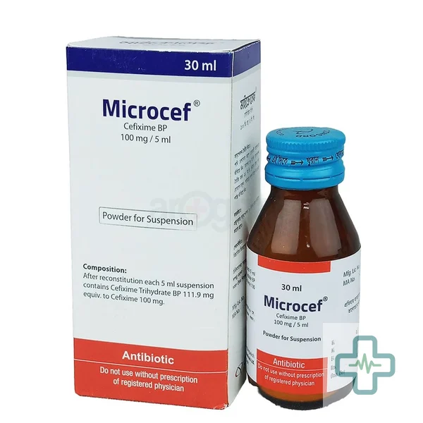 Microcef 100 mg/5 ml Powder For Suspension — Cefixime