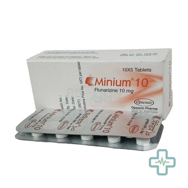 Minium 10 10 mg Tablet — Flunarizine