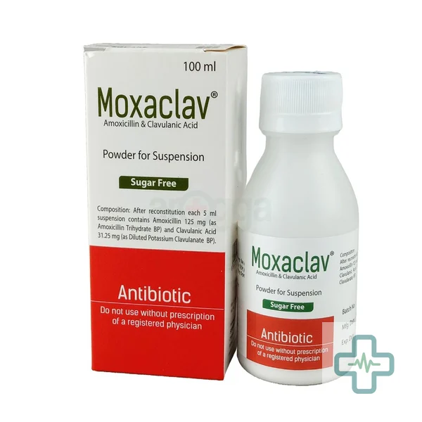 Moxaclav 125 mg + 31.25 mg/5 ml Powder For Suspension — Amoxicillin + Clavulanic Acid