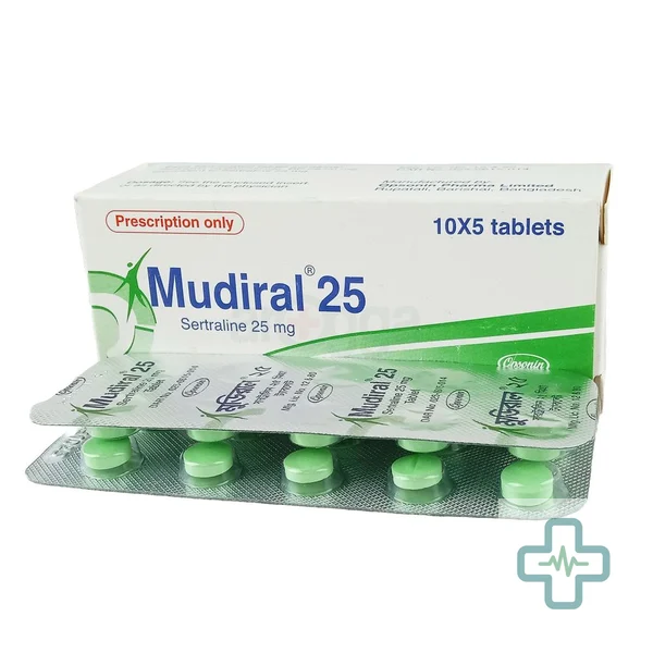 Mudiral 25 mg Tablet — Sertraline