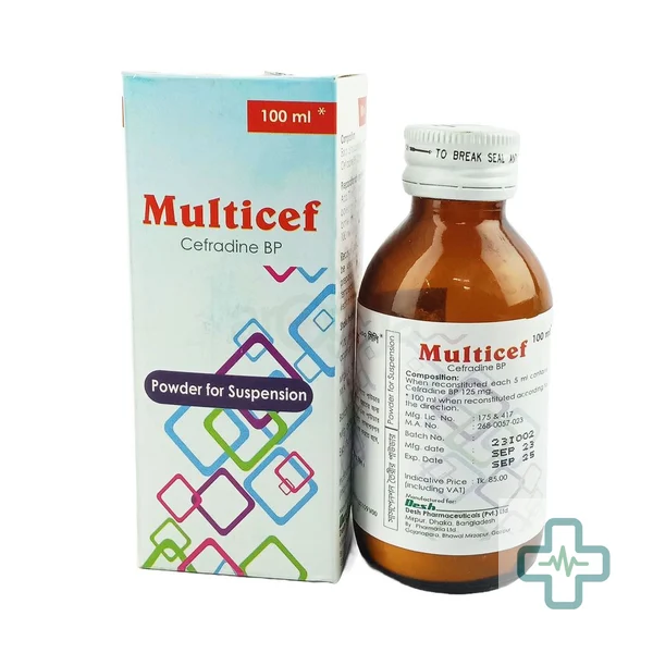 Multicef 125 mg/5 ml Powder For Suspension — Cephradine