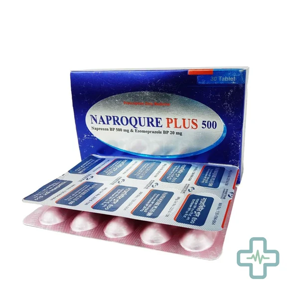 Naproqure Plus 500 20 mg + 500 mg Tablet — Esomeprazole + Naproxen