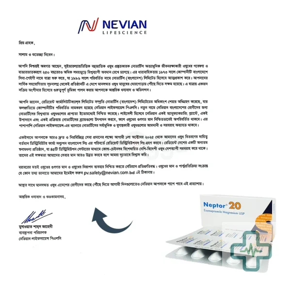 Neptor 20 mg Capsule — Esomeprazole