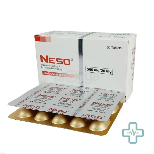 Neso 20 mg + 500 mg Tablet — Esomeprazole + Naproxen