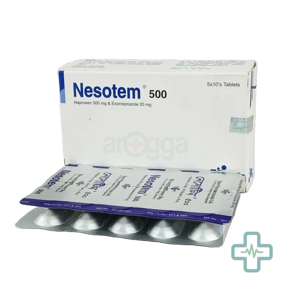 Nesotem 500 20 mg + 500 mg Tablet — Esomeprazole + Naproxen