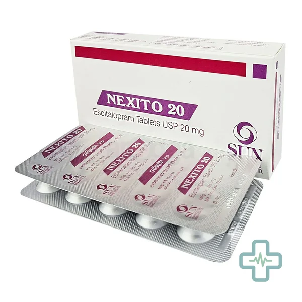 Nexito 20 20 mg Tablet — Escitalopram