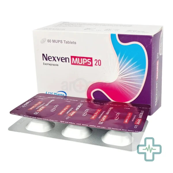 Nexven MUPS 20 20 mg Tablet — Esomeprazole