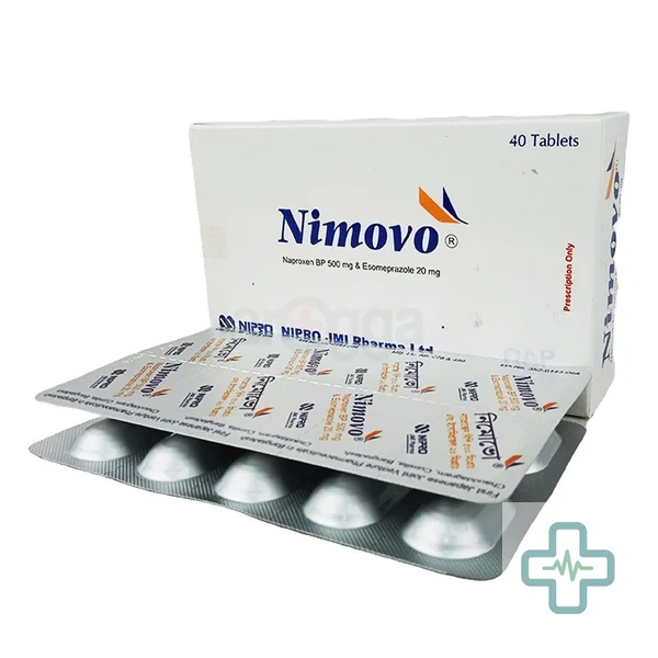 Nimovo 500 20 mg + 500 mg Tablet — Esomeprazole + Naproxen