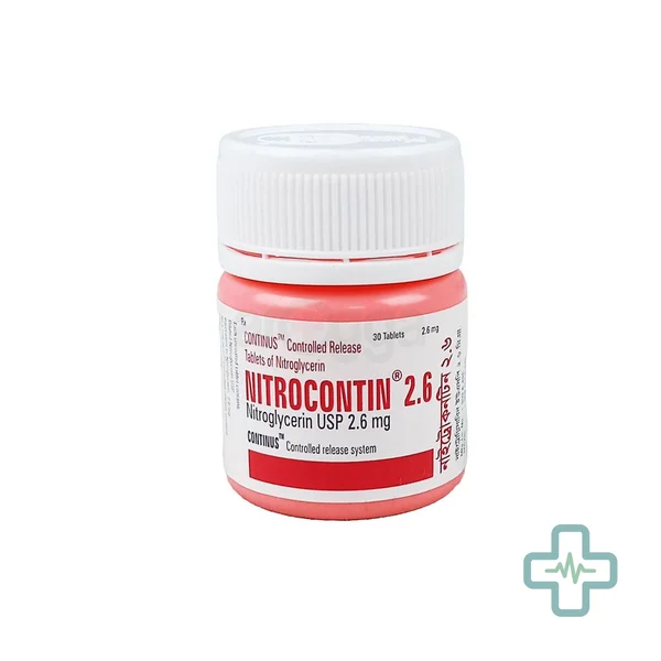 Nitrocontin 2.6 2.6 mg Tablet — Glyceryl Trinitrate (GTN / Nitroglycerin)