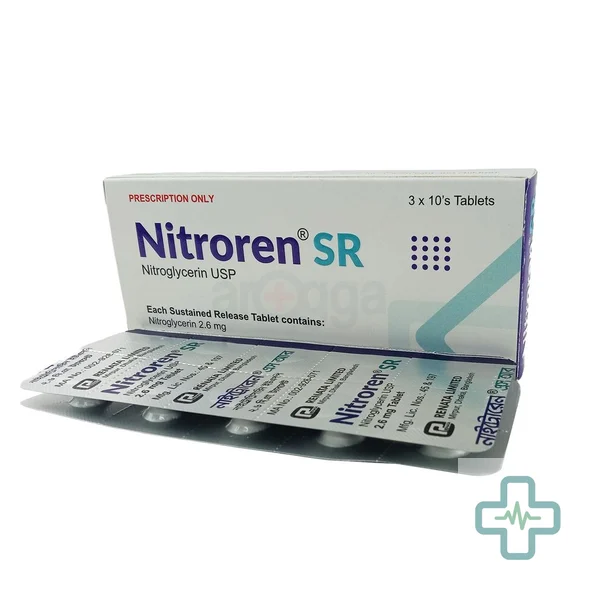 Nitroren SR 2.6 mg Tablet — Glyceryl Trinitrate (GTN / Nitroglycerin)
