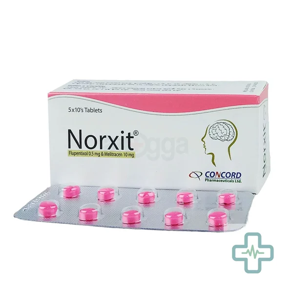Norxit 500 mcg + 10 mg Tablet — Flupentixol + Melitracen