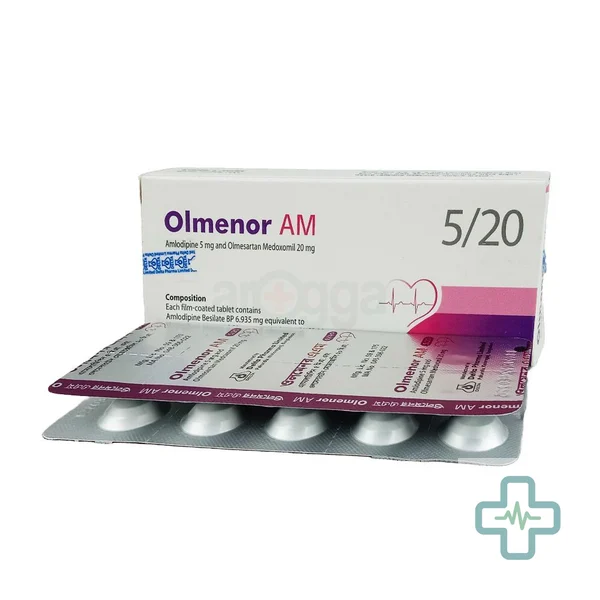 Olmenor AM 5/20 5 mg + 20 mg Tablet — Amlodipine + Olmesartan Medoxomil