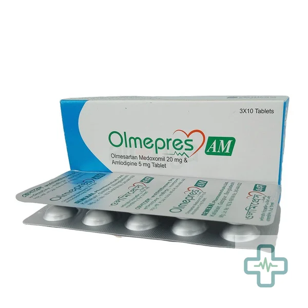 Olmepres AM 5 mg + 20 mg Tablet — Amlodipine + Olmesartan Medoxomil