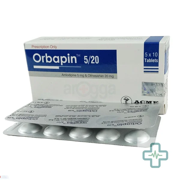Orbapin 5/20 5 mg + 20 mg Tablet — Amlodipine + Olmesartan Medoxomil