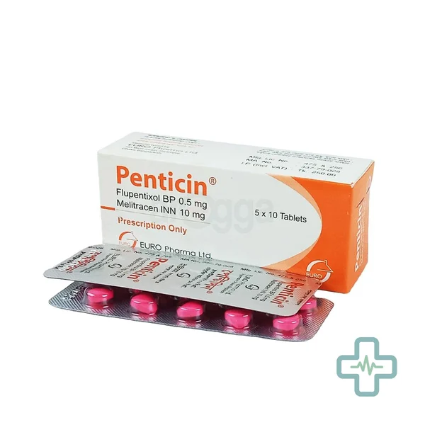 Penticin 500 mcg + 10 mg Tablet — Flupentixol + Melitracen