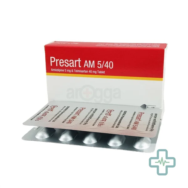 Presart AM 5/40 5 mg + 40 mg Tablet — Amlodipine + Telmisartan