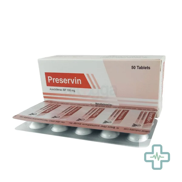 Preservin 100 mg Tablet — Aceclofenac