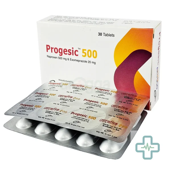 Progesic 20 mg + 500 mg Tablet — Esomeprazole + Naproxen