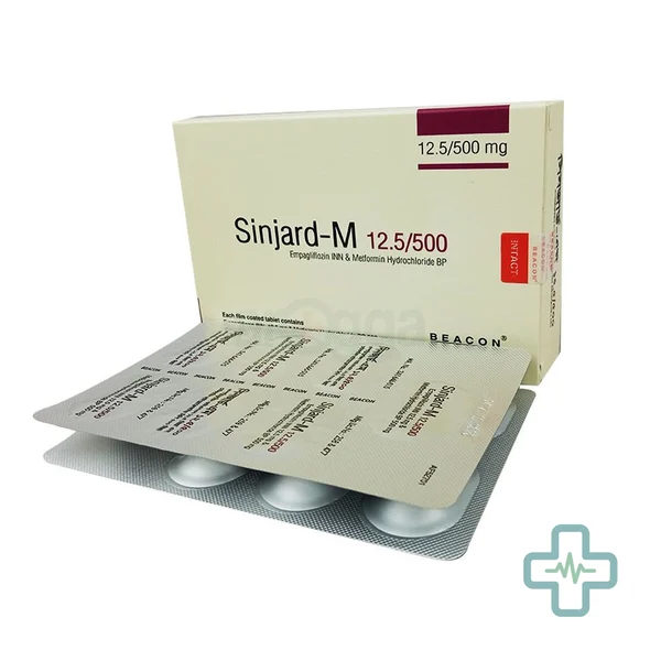 Sinjard-M 12.5/500 12.5 mg + 500 mg Tablet — Empagliflozin + Metformin Hydrochloride