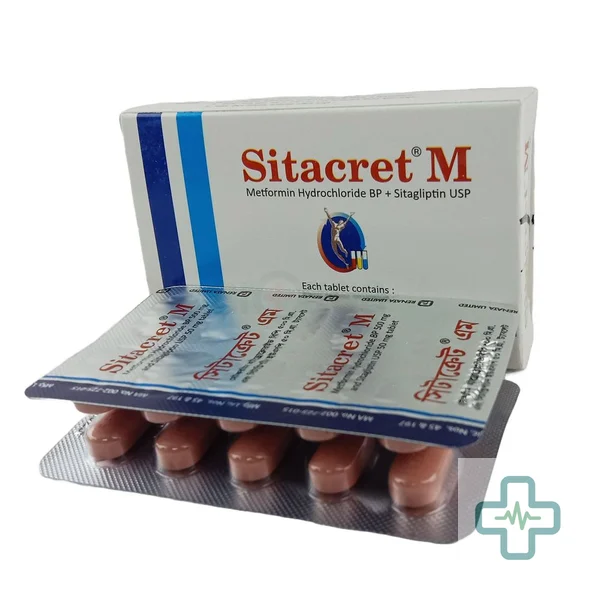 Sitacret M 500 mg + 50 mg Tablet — Sitagliptin + Metformin Hydrochloride