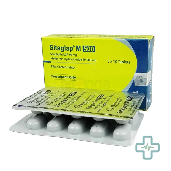 Sitaglap M 500 mg + 50 mg Tablet — Sitagliptin + Metformin Hydrochloride