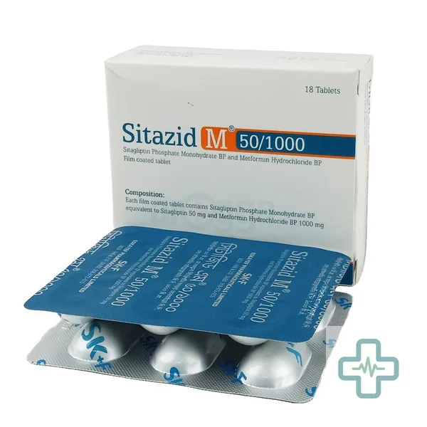 Sitazid M 50/1000 1000 mg + 50 mg Tablet — Sitagliptin + Metformin Hydrochloride
