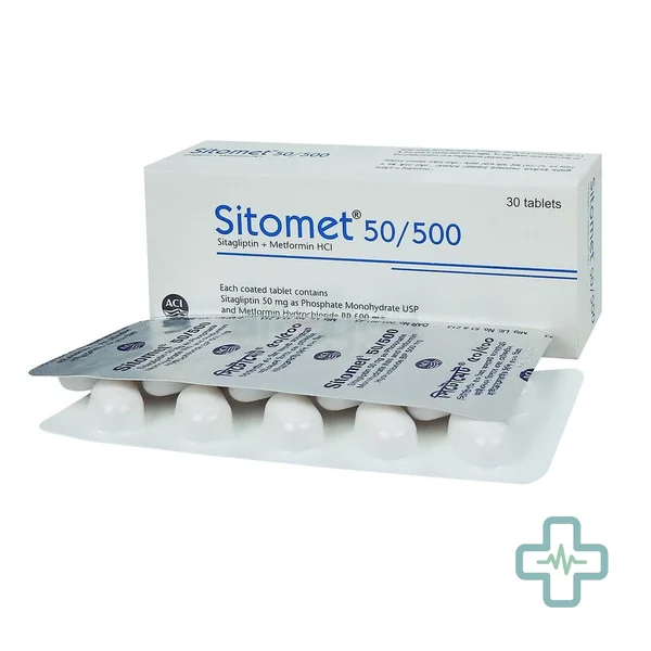 Sitomet 50/500 500 mg + 50 mg Tablet — Sitagliptin + Metformin Hydrochloride
