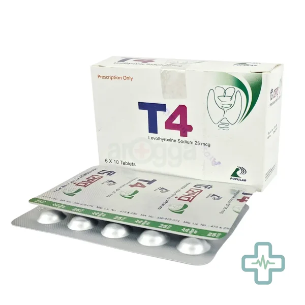 T4 25 25 mcg Tablet — Levothyroxine Sodium