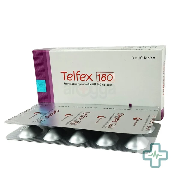 Telfex 180 180 mg Tablet — Fexofenadine Hydrochloride