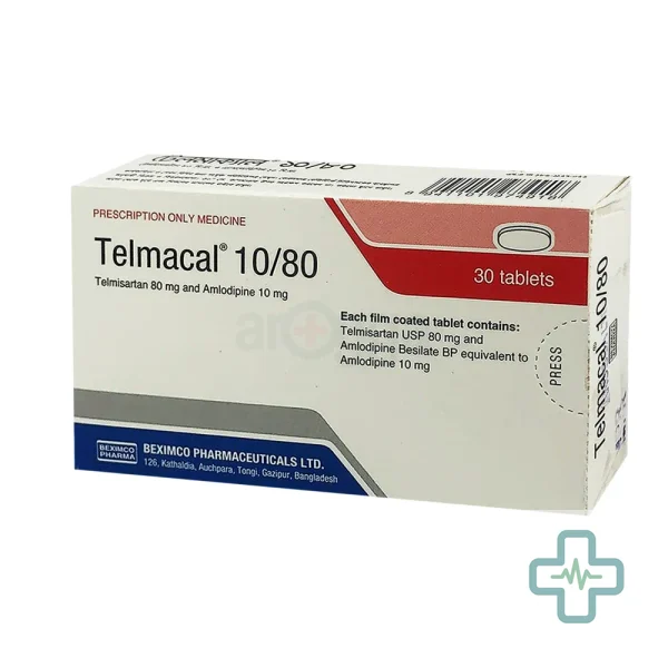 Telmacal 10/80 10 mg + 80 mg Tablet — Amlodipine + Telmisartan