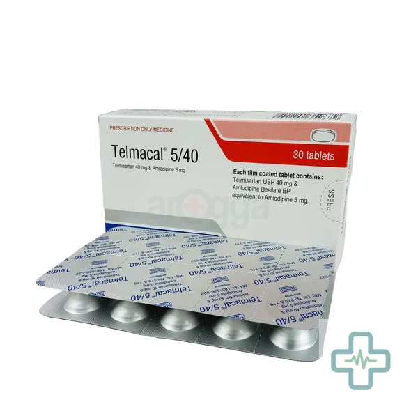 Telmacal 5/40 5 mg + 40 mg Tablet — Amlodipine + Telmisartan