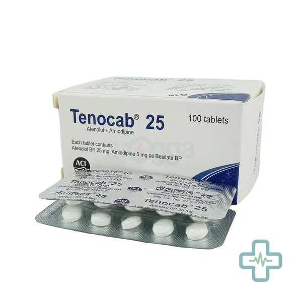 Tenocab 5 mg + 25 mg Tablet — Amlodipine + Atenolol