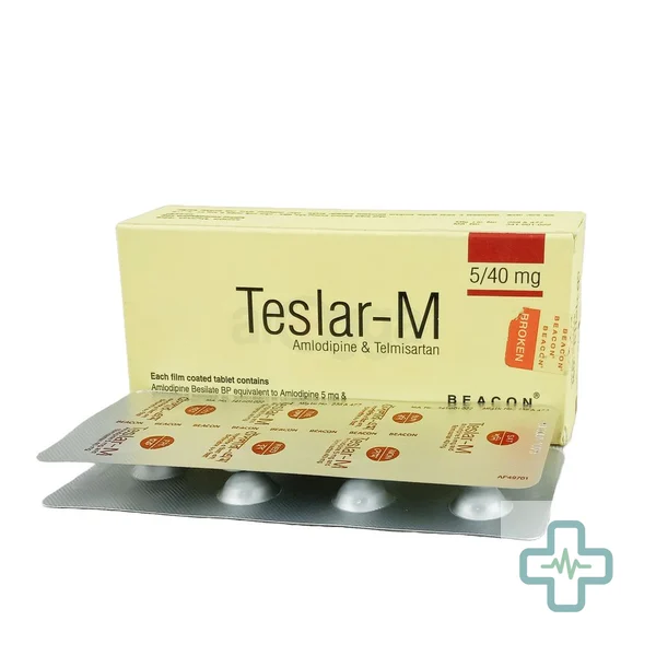 Teslar-M 5/40 5 mg + 40 mg Tablet — Amlodipine + Telmisartan