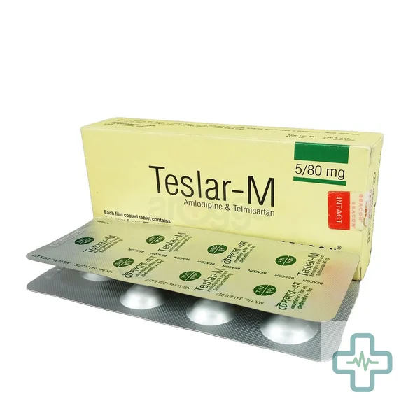 Teslar- M 5/80 5 mg + 80 mg Tablet — Amlodipine + Telmisartan