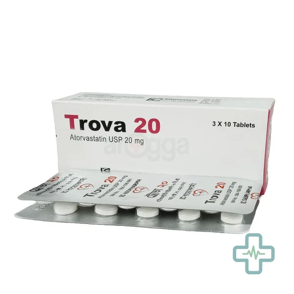 Trova 20 mg Tablet — Atorvastatin