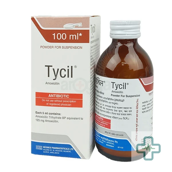 Tycil 125 mg/5 ml Powder For Suspension — Amoxicillin