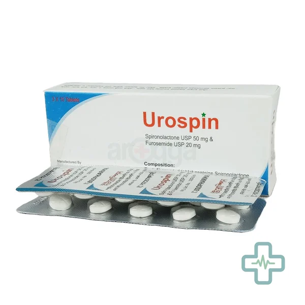 Urospin 20 mg + 50 mg Tablet — Frusemide + Spironolactone