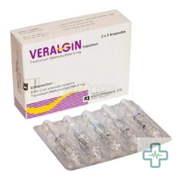 Veralgin 5 mg/2 ml Injection — Tiemonium Methylsulphate