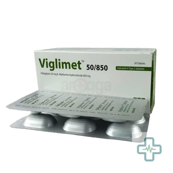 Viglimet 850 mg + 50 mg Tablet — Vildagliptin + Metformin Hydrochloride