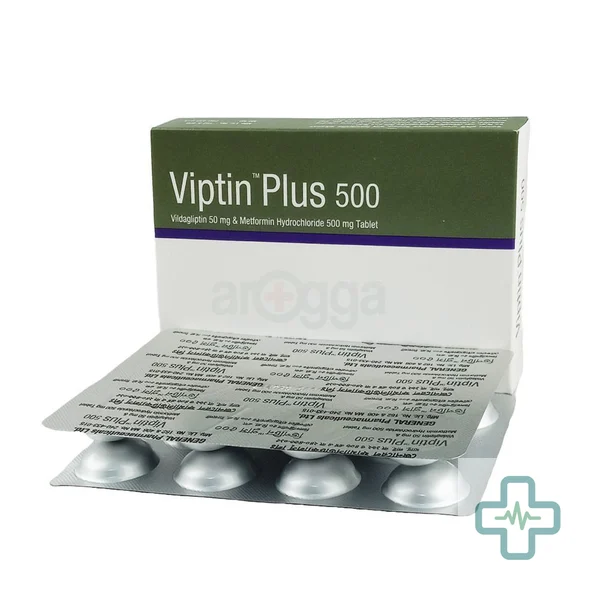 Viptin Plus 500 500 mg + 50 mg Tablet — Vildagliptin + Metformin Hydrochloride