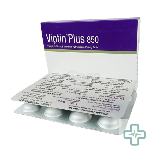 Viptin Plus 850 850 mg + 50 mg Tablet — Vildagliptin + Metformin Hydrochloride