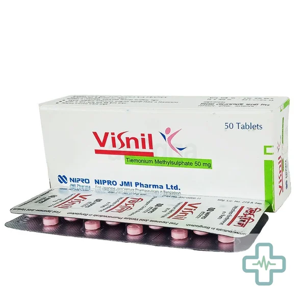Visnil 50 mg Tablet — Tiemonium Methylsulphate