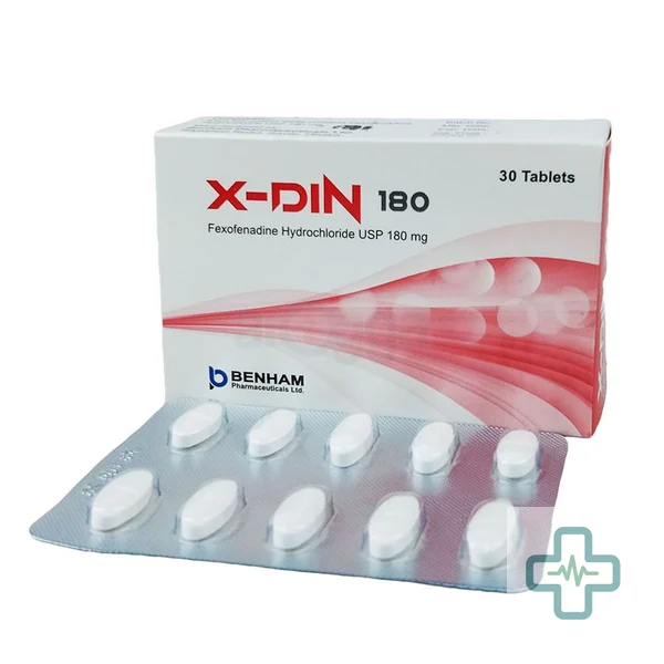 X-Din 180 180 mg Tablet — Fexofenadine Hydrochloride