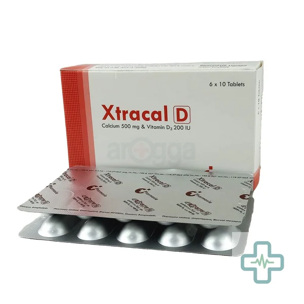 Xtracal-D 500 mg + 200 iu Tablet — Calcium + Vitamin D3