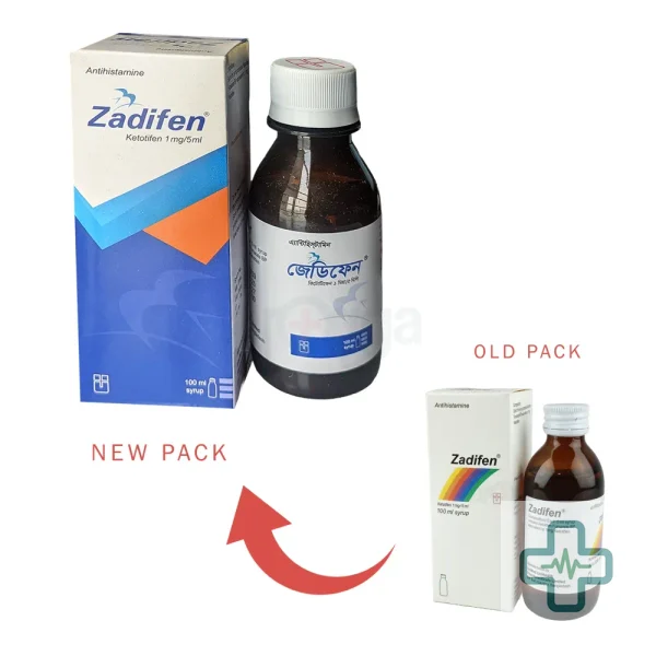 Zadifen 1 mg/5 ml Syrup — Ketotifen